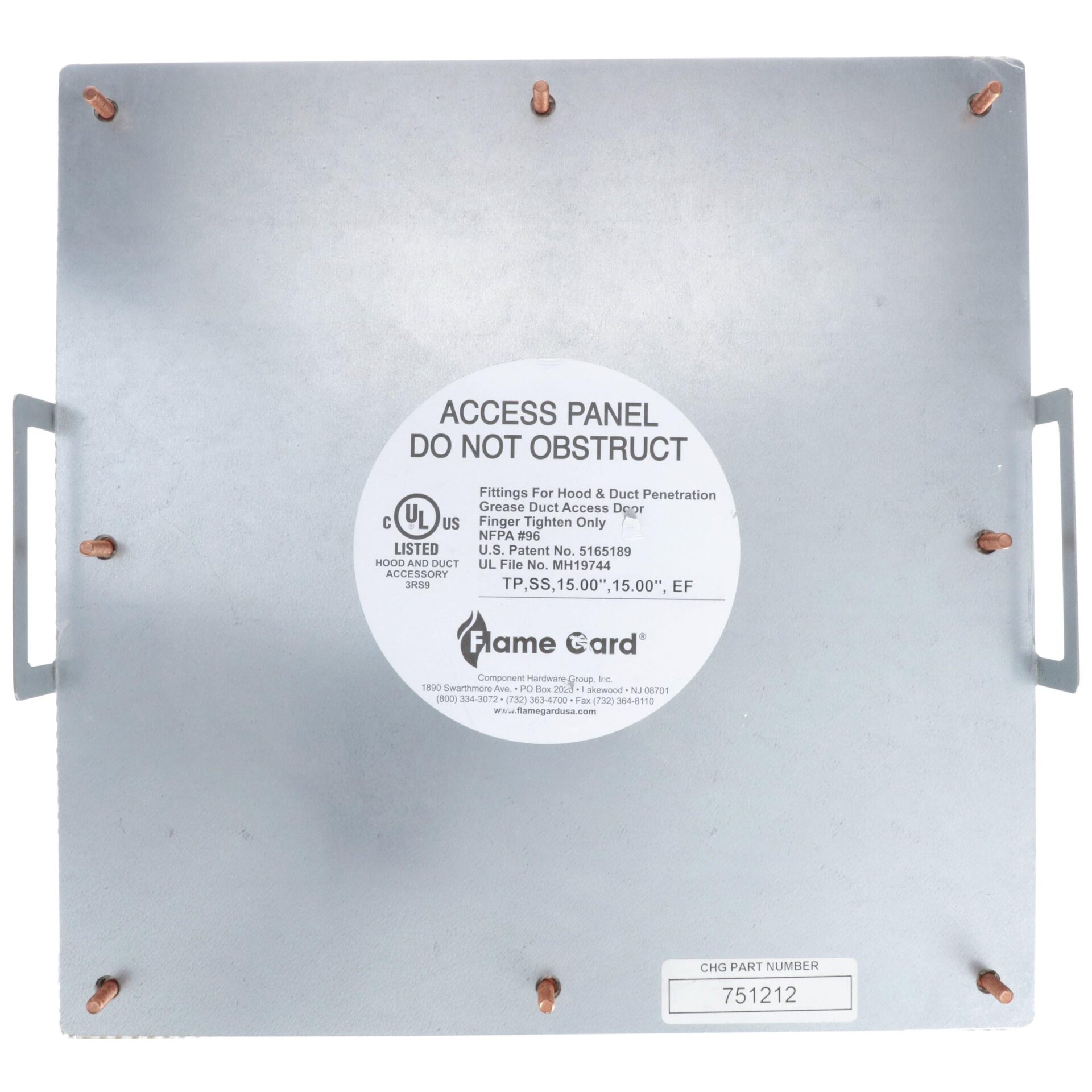 7" x 7" Flat Grease Duct Access Door